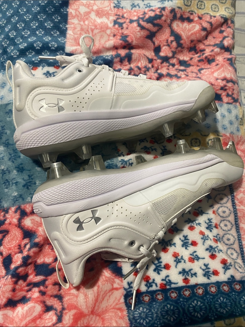 Women’s White Under Armour Softball Cleats